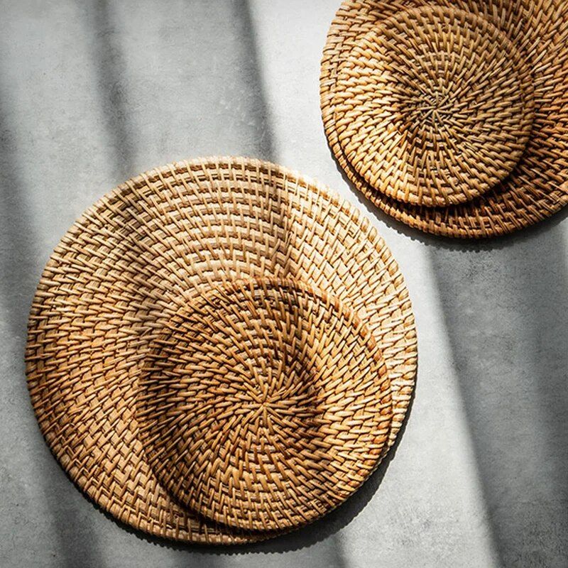 Natural Rattan Coasters